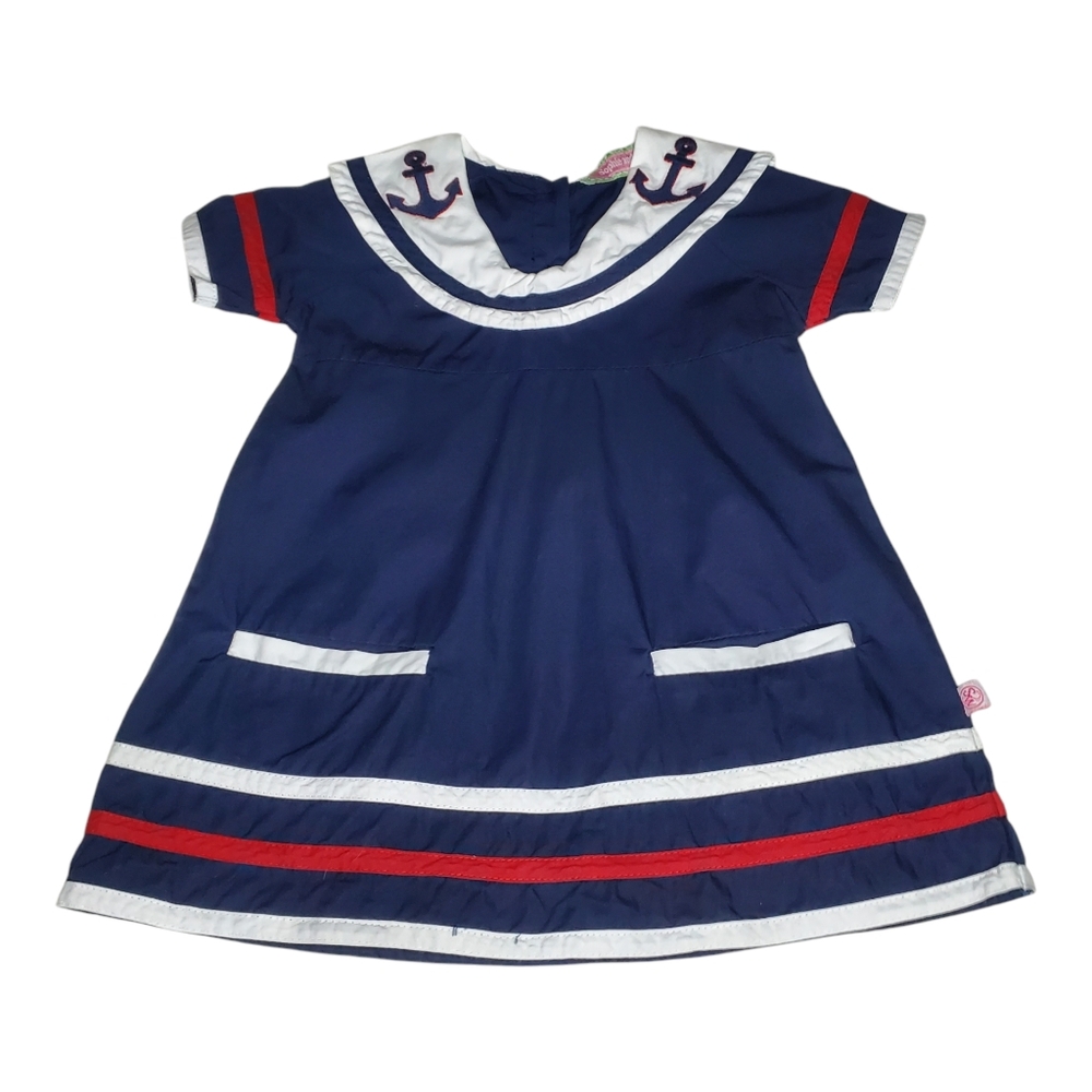 Sophie and Sam Short-sleeve Dress Navy Sailor Baby Girls 18 Months